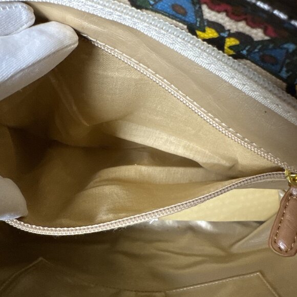 Stack Roots Multicolor Graphics Tote Bag With Brown Handles - Picture 8 of 12